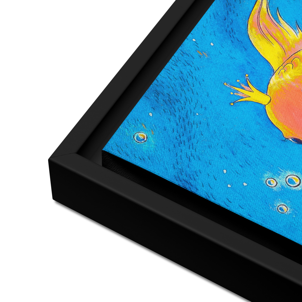 Goldfish Ocean Framed Canvas