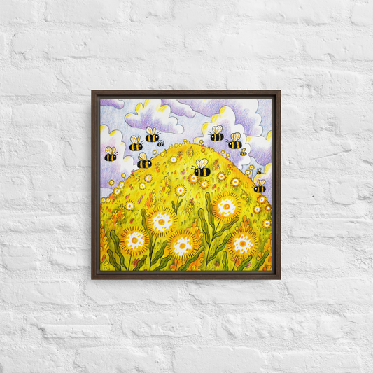Honeybee Hill Framed Canvas