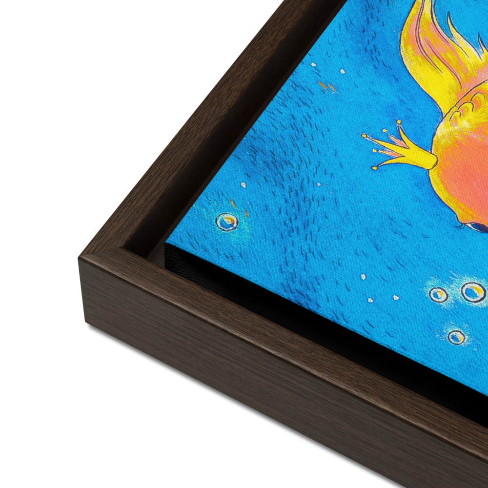 Goldfish Ocean Framed Canvas