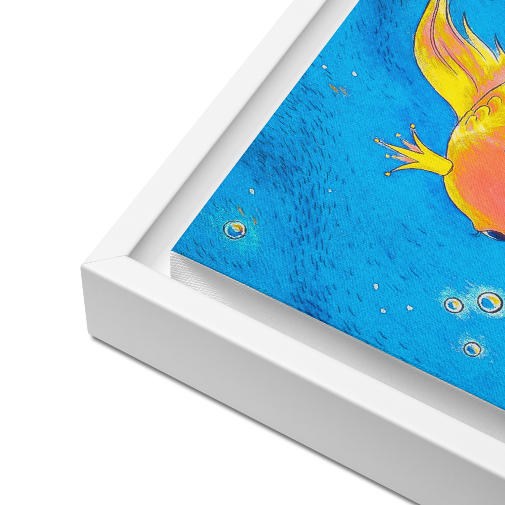 Goldfish Ocean Framed Canvas