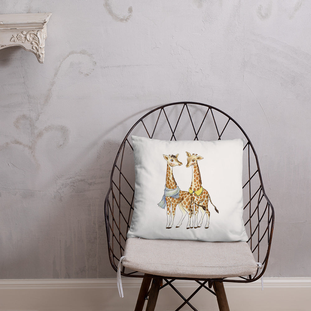 Small Giraffes Pillow