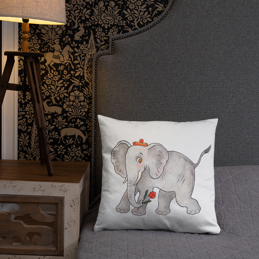 Friendly Elephant Pillow