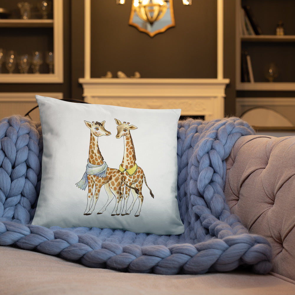 Small Giraffes Pillow