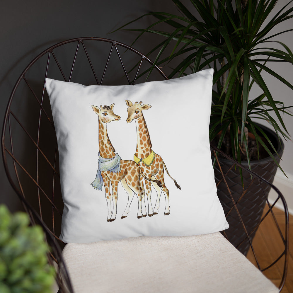 Small Giraffes Pillow