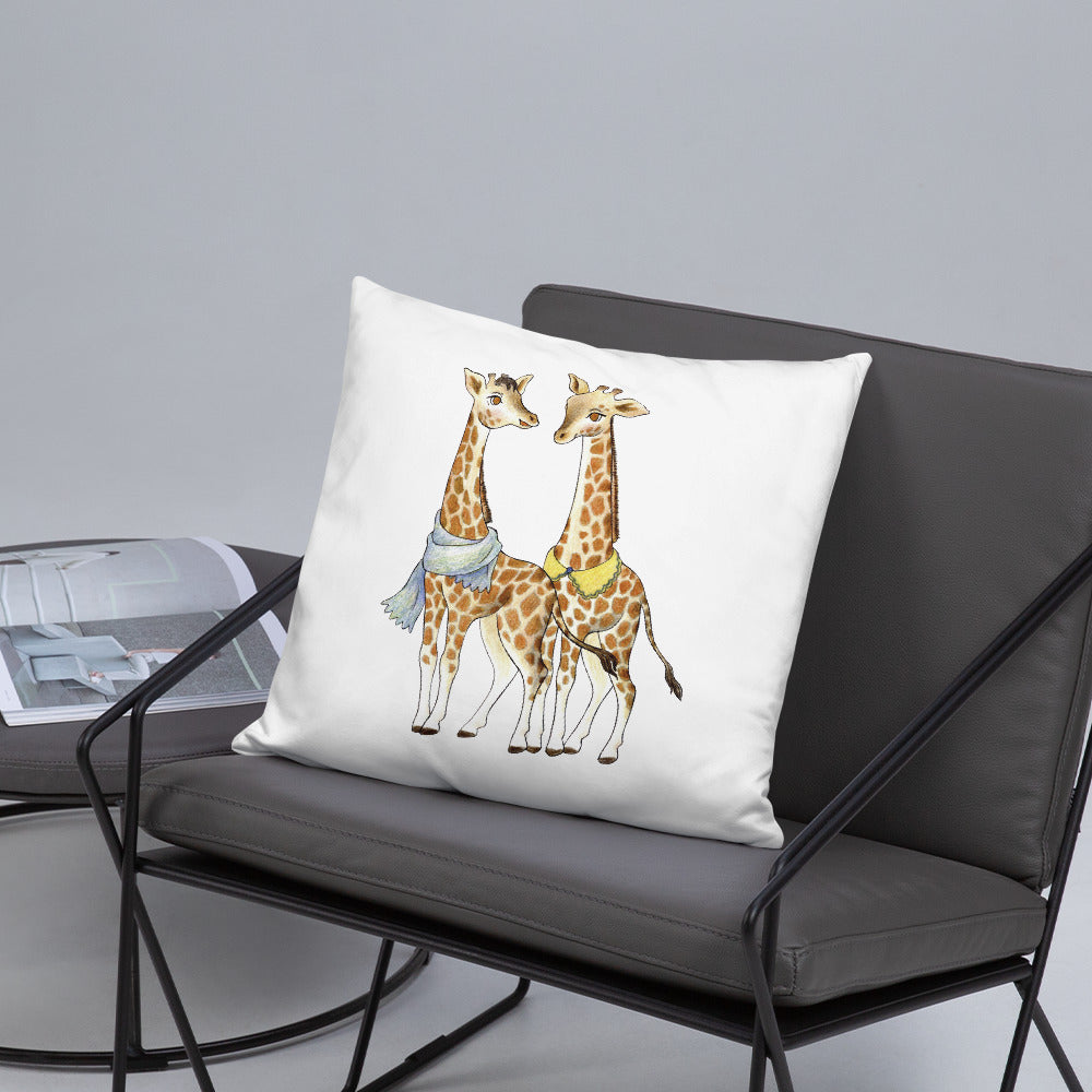 Small Giraffes Pillow