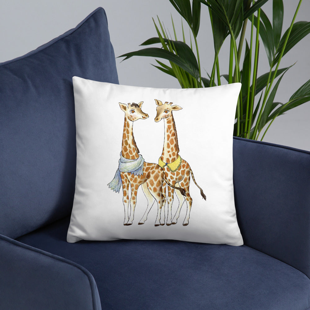 Small Giraffes Pillow