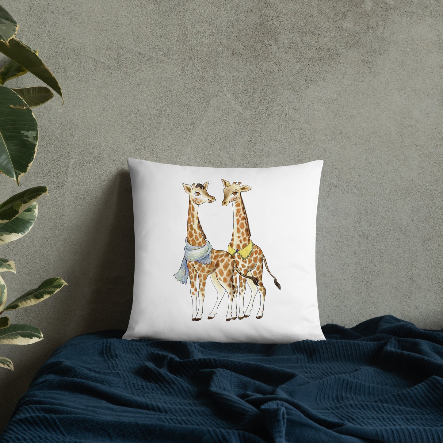 Small Giraffes Pillow